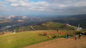 Paragliding in the background of Samsun and the black sea. Playground for endless soaring session and toplanding.